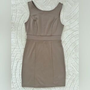 NWOT Beige/Tan Bodycon Mini Dress